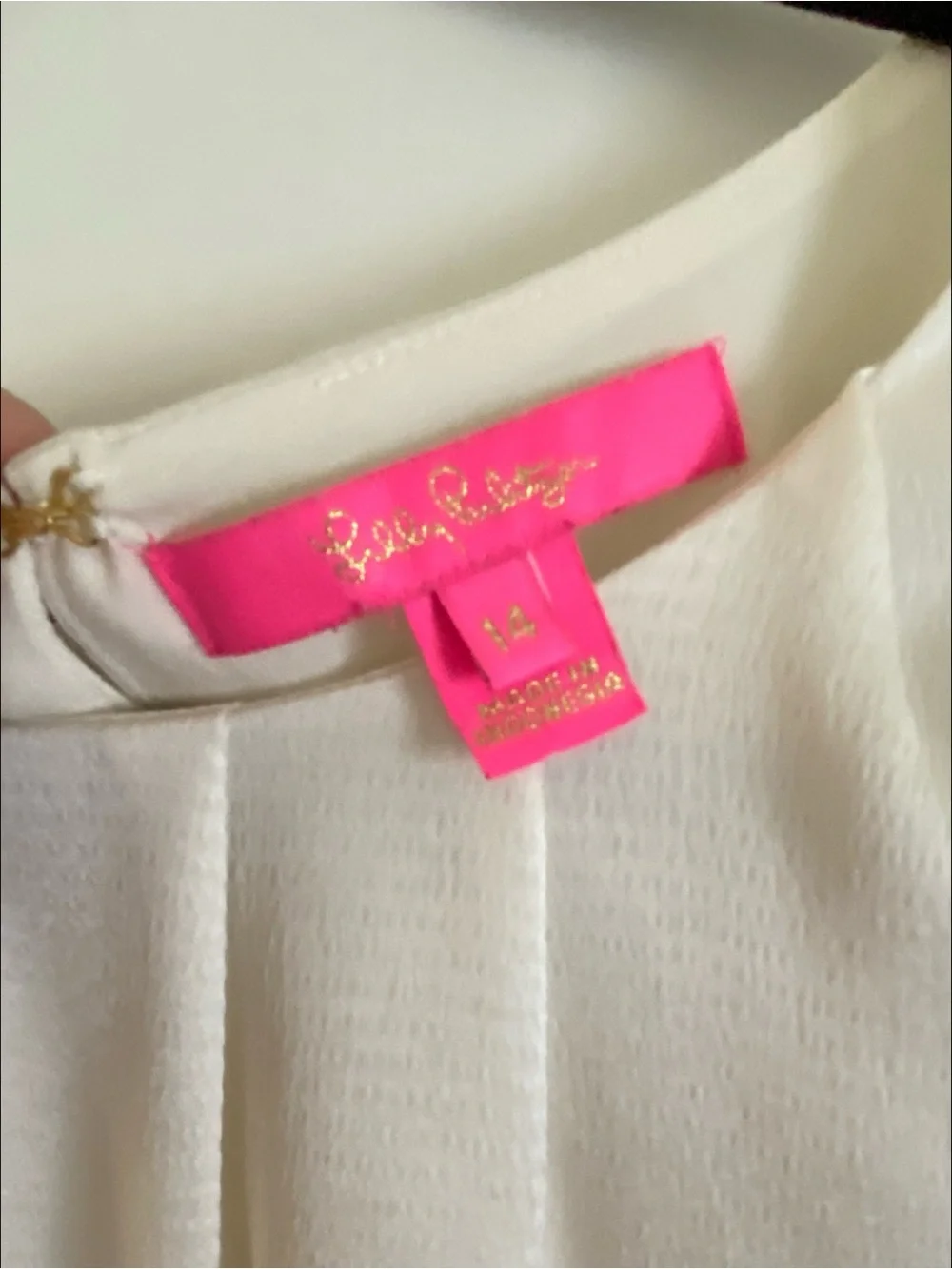 LILLY PULITZER Ivory Satin Silky Peplum Top